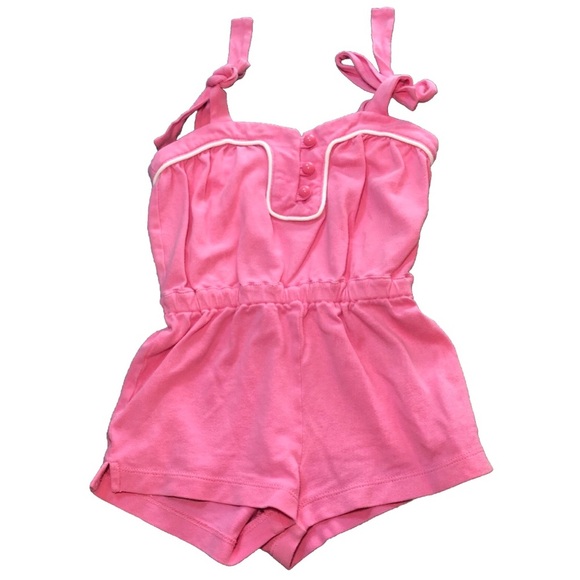 Janie And Jack Pink Romper Swim Coverup Baby Girls Size 3-6 Months - Picture 1 of 7